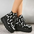 thumbnail image 2 of Leozcaa Women Mary Jane Dress Pumps Shoes Cute Platform Gothic Round Toe Chunky Wedge Heel Ankle Boots, 2 of 7