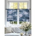 thumbnail image 4 of Navy Blue Ombre Sheer Curtains 45 Inch Length 2 Panels Set, Gradient Abstract Art Vintage Voile Window Treatment Rod Pocket Small Kitchen Curtains Drapes for Bedroom 52"x45"x2, 4 of 7