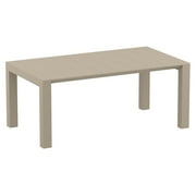Siesta ISP774-DVR 70 - 86 in. Vegas Dining Extendable Table Dove Gray