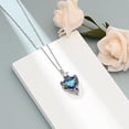 thumbnail image 4 of Urn Necklace for Ashes eagle Stainless Steel Cremation Jewelry Heart Crystal Ashes Pendank Keepsake Memorial Urn Jewelry for Men Women, 4 of 7