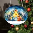 thumbnail image 4 of Ganfancp Adornos Navideños Redondos de Acrílico Placas de Bautizo Del Bosque Decoraciones Navideñas de Pared Ofertas Del Día 1* Amuleto, 4 of 4