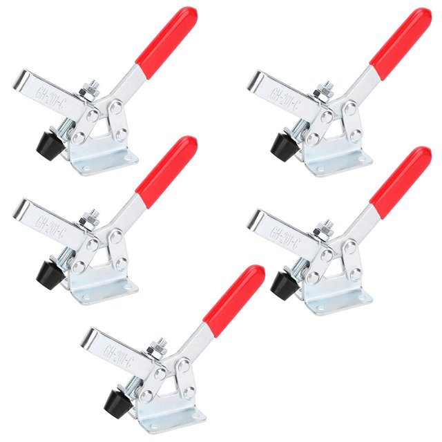 5Pcs Soudure Pince à Bascule, Pinces de Compresseur de Coude de Fixation Galvanisée à Libération Rapide pour la Fabrication de Véhicules Outils de Traitement de Soudage, GH?201?C