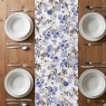 thumbnail image 6 of Purple Brown Spring Floral Table Runner - 70 Inch Long, Kitchen Dining Table Runner Dresser Scarves, Watercolor Blooming Botanical Summer Farmhouse Decor for Coffee Tables Wedding Party Banquet, 6 of 8