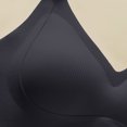 thumbnail image 5 of Bigersell Sports Bras for Women V-Neck Padded Bras No Underwire Back Hook and Eye Closure Womens Solid Color Wireless Bralette Ladies Push up Bra Comfort Soft Full-Coverage Bras Black L, 5 of 5