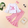 thumbnail image 2 of Okbabeha Baby Girl First Birthday Outfit Sweet One Long Sleeve Shirt Top+Long Pants+Headband Set 1st Birthday Clothes 3Pcs, 2 of 7