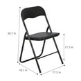 thumbnail image 3 of Home Outdoor & Indoor Folding Chairs with PU Padded Cushion and Back for Home and Office, Commercial Padded Folding Chairs with Steel Frame for Wedding Party Events, 330lb Capacity, 3 of 7