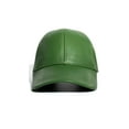 thumbnail image 2 of Handmade Real Leather Ball Cap – Premium Baseball Style Hat for Men & Women Green, 2 of 4
