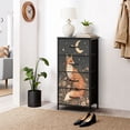thumbnail image 6 of Boho Dresser for Bedroom with 4 Storage Drawers Gothic Fox Moody Moon Vintage Dark Academia Animal Dressers Chest of Drawers Steel Framed Fabric Closet Organizers for Women Dorm Entryway, 6 of 8