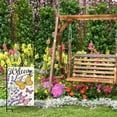 thumbnail image 2 of Jbralid Welcome Spring Linen Garden Flag 12x18 inch Double Sided Spring Flowers Colorful Butterflies Yard Flag for Home Spring Summer Decoration, 2 of 5