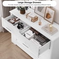 thumbnail image 4 of Homfa Double Dresser with 6 Drawer, White Horizontal Dresser Chest for Bedroom, 4 of 8