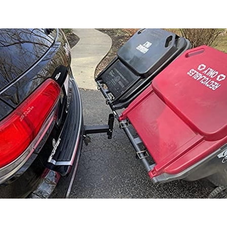 American Made Premium Dual Can Receiver Garbage Hauling Hitch - by Garbage Commander