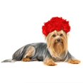thumbnail image 4 of Pet Wig, Red Curly Afro Hairstyle, 1 Pack for Cats and Dogs, Funny Cosplay Costume Accessory for Halloween Christmas Holiday Party Photo Props, 4 of 4