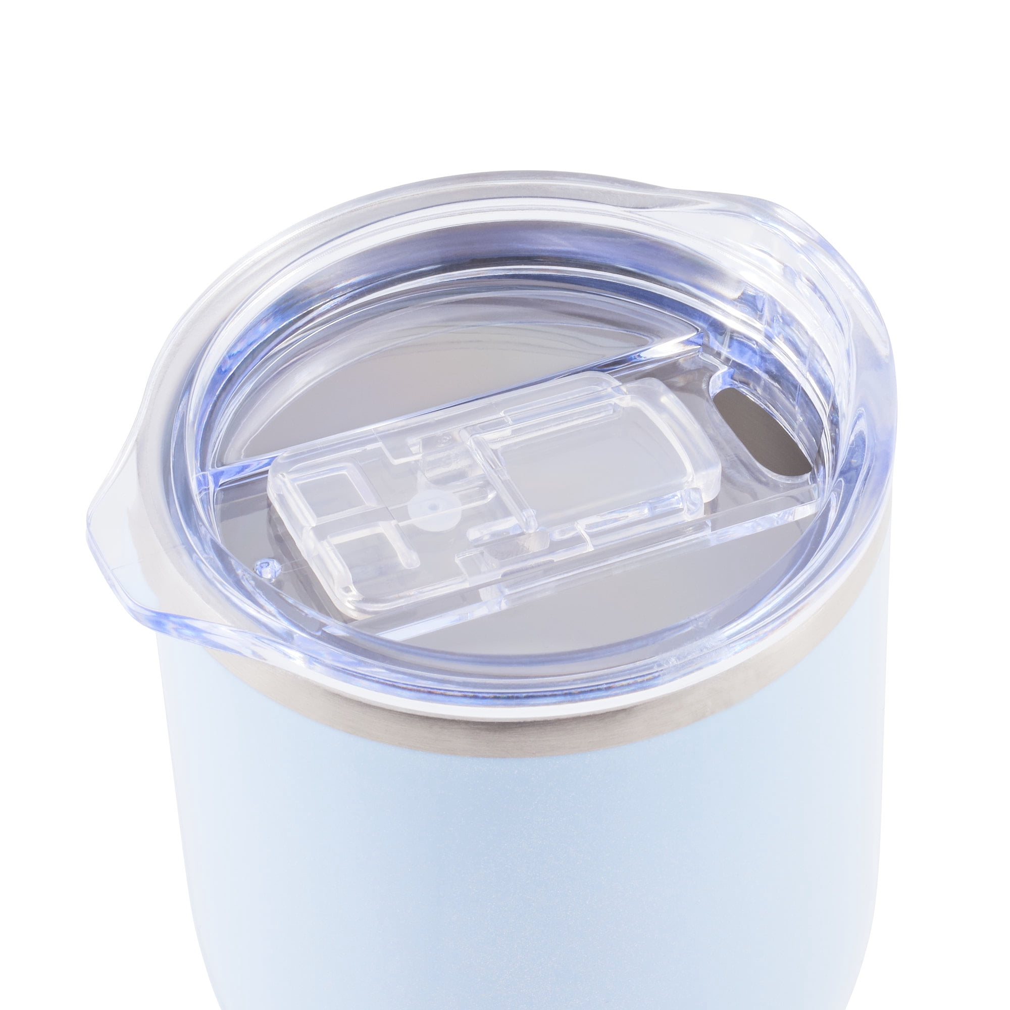 Thyme & Table 13oz Stainless Steel Wine Tumbler with Push Lid, Blue