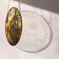thumbnail image 4 of Train Conductor Stained Glass Window Hanging Window Suncatcher Glass Panel with Metal Chain Sun Catchers Wall Art Home Decor Gift for Women Mother's Day, Stained Glass Ornament, 4 of 6