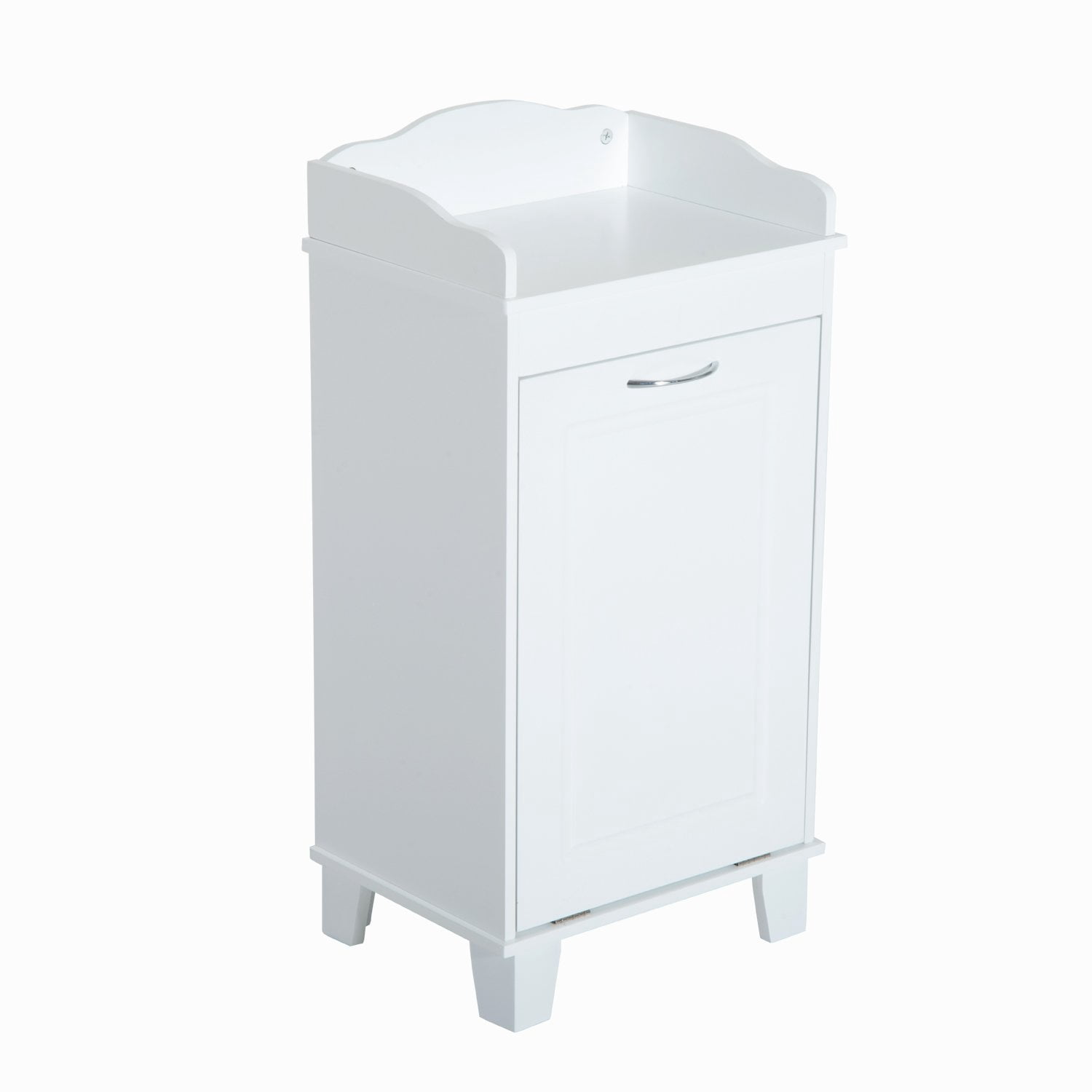 HomCom Modern Country Free Standing Laundry Hamper, White