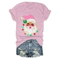 thumbnail image 4 of larppty Christmas Shirts Women Santa T-Shirts Xmas Graphic Tee Holiday Tops (Pink, S), 4 of 6