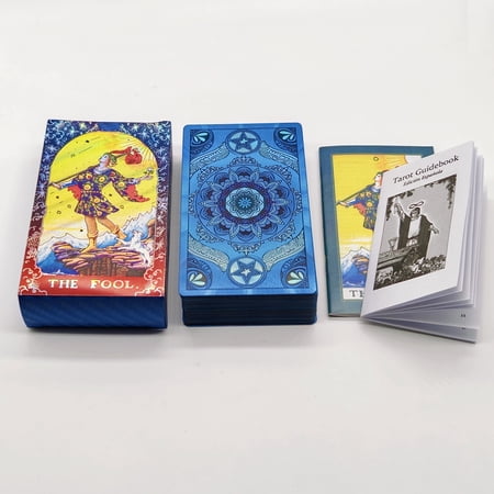 Gold Foil Tarot Spanish & English Edition, Tarot en Español, Laser Shiny Majestic Oracle With Bilingual Guidebook