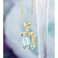 thumbnail image 5 of Gem Stone King 6.66 Ct Sky Blue Simulated Aquamarine White Diamond 18K Yellow Gold Plated Silver Pendant with Chain, 5 of 5