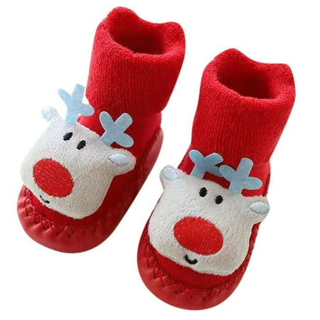 

Baby Boys Girls Christmas Floor Socks -Slip Baby Step Socks Bath Drops