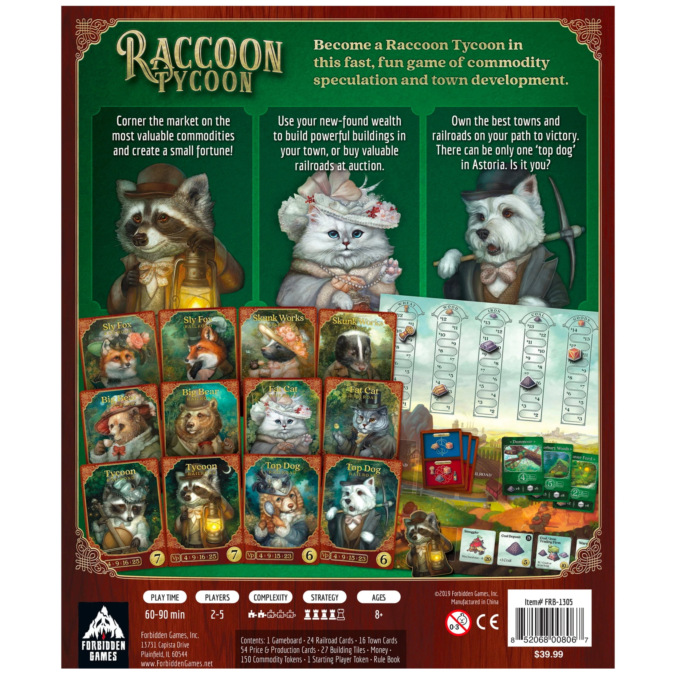  Raccoon Tycoon - Gateway Strategy Board Game for Adults and  Family, Fast, Fun, Economic and Set-Collecting Competitive Game, 2-5  Players, Ages 8 and Up, 60-90 Minutes