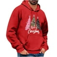 thumbnail image 2 of EchfiProm Mens Hoodies Red Graphic Merry Christmas with Pockets Hooded Pullover Sweatshirt for Men Trendy XL, 2 of 5