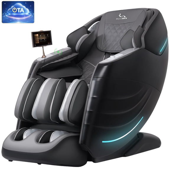 MassaMAX MD328 Massage Chair, 22 Auto Programs, with OTA Updates,Heat & Foot rollers Massage,APP Control - Black