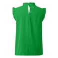 thumbnail image 5 of Breezora Romantic Square Neck Lace Trim T Shirt Women's Airy Short Sleeve Summer Top M Size Green, 5 of 6