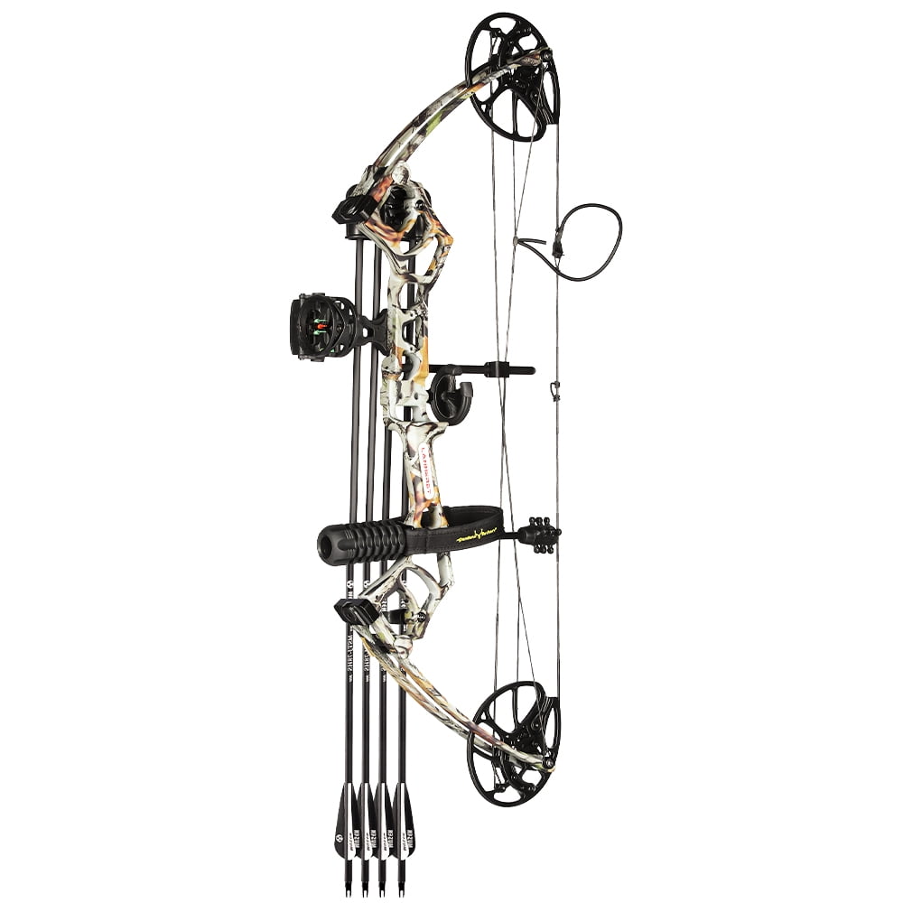 Lightweight Compound Bow Package for Youth, Adults, Beginners & Women,22.5"-30" Draw Length,10-50 Lbs Draw Weight,290fps,Limbs Made in USA,Hunting Bow Archery Set