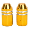 thumbnail image 2 of Trick Tops Valve Caps Finned Gold, 2 of 2