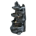 thumbnail image 2 of Trendix Water Fountain, 26.57" Cascading Bowls and Stacked Stones LED Outdoor Waterfall Fountain 6-Tiers Water Fountain with LED Lights for Patio Porch Backyard, 2 of 8