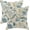 Boho-flower-blue, variant on Boho Pillow Covers 18x18 Set of 2 Vintage Green Floral Carpet Throw Pillow Covers Decoration Outdoor Bohemian Rug Pattern Decorative Pillowcase Farmhouse Linen Cushion Cover for Home Couch