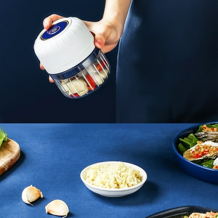 

Yedhsi Hot Electric Garlic Chopper Mini USB Charging Garlic Masher Crusher Used For Scallion Garlic Pepper Vegetable Meat Mincer/Grinder/Puree Food（200ml)