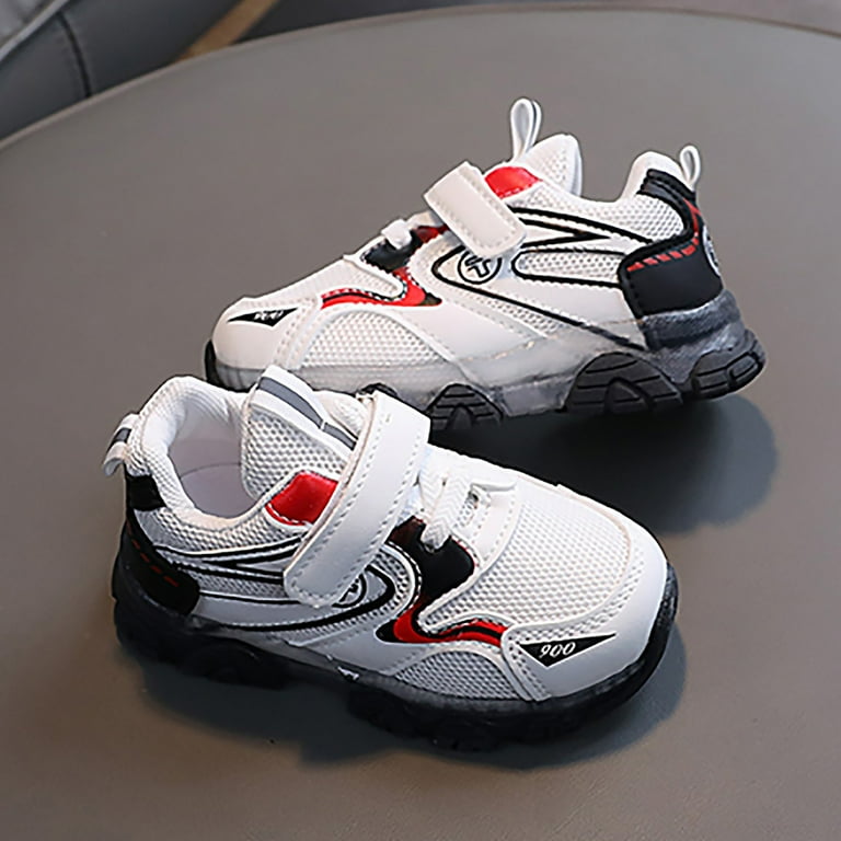 Siilsaa Velcro Shoes for Boys Girls Boys Light Up Sneakers Casual