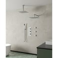 thumbnail image 2 of EVERSTEIN Thermostatic Dual Heads with 12" Rain Shower Faucet, Hand Shower and 3 Body Jets Brushed Nickel, 2 of 5