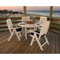 thumbnail image 2 of POLYWOOD Nautical 5 Piece Transitional Outdoor Folding Dining Table Set, Gray, 2 of 2