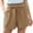 Khaki, variant on APEXFWDT Women Summer Shorts High Waisted Comfy Casual Dressy Shorts for Women Paper Bag Waist Short Pants with Pockets