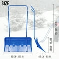 thumbnail image 3 of ArcticThrill Ergonomic Snow Pusher Shovel - Large Capacity 31.5-Inch Wide Poly Blade with Reinforced Edge, Metal Handle and Small Wheels; for Driveways, Walkways, Ice Rinks, and Sidewalks, 3 of 7