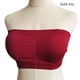 thumbnail image 2 of Sujetador inalámbrico sin tirantes BRAS BUTT CANDEAU acolchado Tubo sin costura Tapa superior íntima con buena elasticidad Estilo básico para vestido de noche Vino rojo Vogacara AP008613-08B, 2 of 6