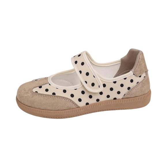 Women's Mary Jane Ballet Flat with Strap Women's Fashionable Thick Sole Polka Trendy Comfortable Casual Shoes