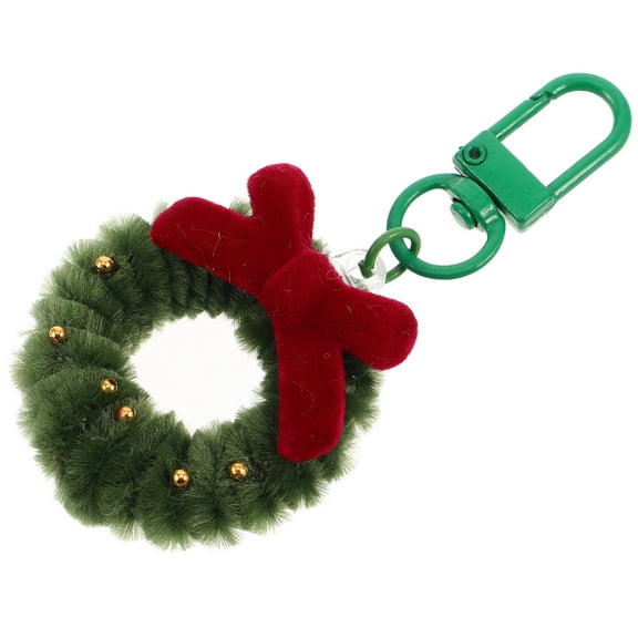 Milisten Cute Mini Christmas Garland Keychain for Girls Assorted Color Holiday Bag Charm Polyester 3.5 Inches
