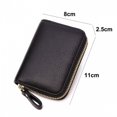 thumbnail image 2 of Queilt Multifunctional credit card holder, small leather case with zipper, 2 of 5