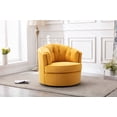 thumbnail image 2 of CAROCC Modern Akili Swivel Accent Chair Barrel Chair for Home Living Room Modern Leisure Chair Yellow, 2 of 6