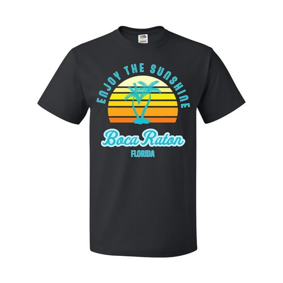 Inktastic Summer Enjoy the Sunshine Boca Raton Florida in Blue T-Shirt