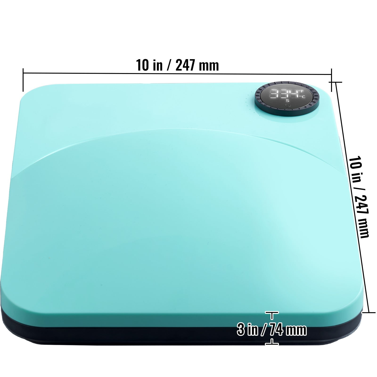BENTISM Heat Press Machine 9" X 9", Portable Fast Heat-up Mini Easy Press with Timing Function & Insulated Base for Hat, Bags, Heating Transfer Projects, Green