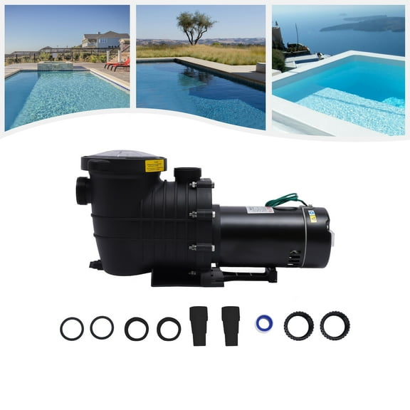 1500W 2HP Swimming Pool Pump Self Priming w/Strainer Basket In/Above Ground for Swimming Pools and Spas