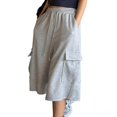 thumbnail image 2 of YUEVORA Shorts for Women, Bermuda Wide Leg Drawstring Waist Casual Shorts, Loose Fit Knee Length Breathable Summer Slimming Workout Everyday Athletic Bottoms, 2 of 5