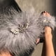 thumbnail image 4 of Moda Mujer Casual Furry Bright Diamond Sandalias planas Zapatos Flip Flop Wmkox8yii  hj789, 4 of 9