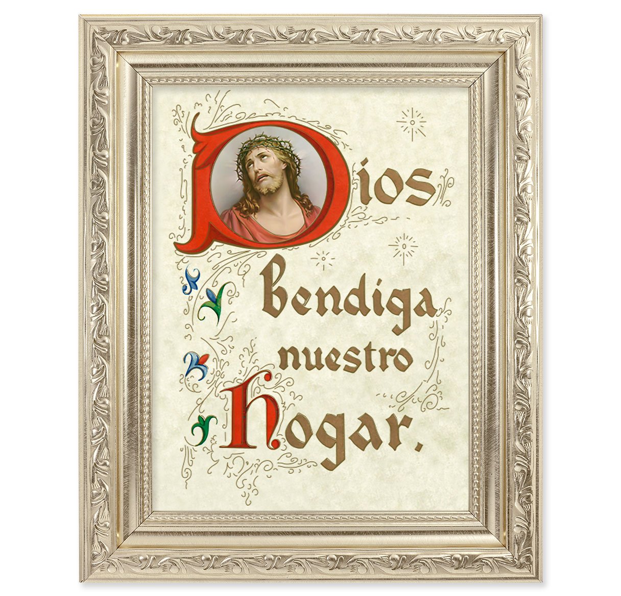 House Blessing (Spanish) Picture Framed Wall Art Decor Medium, Antique