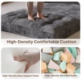 thumbnail image 5 of 2-Seater Cloud-Like Loveseat Sofa - Double-Layer Upholstered Cushions, Pet-Friendly Corduroy Couch for Bedroom, Living Room & Apartment, Dark Grey, 5 of 10