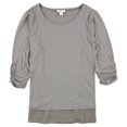 thumbnail image 2 of Blusa de Gasa Texturizada Style & Co. para Mujer Gris Extragrande, 2 of 2